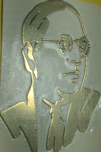 Bahujan unnati enterprises 24K Gold Metal 3D Stickers for Mobile, Laptop, Computer, Refrigerator, Home Door, Notebook, Diary, Hard Disk, Water Bottle, Switchboard Pack of (2))