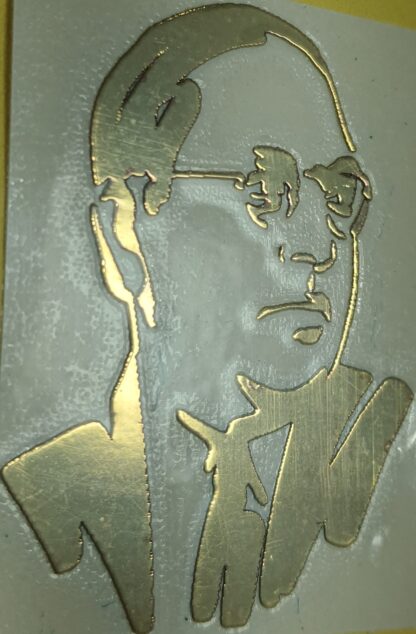 Bahujan unnati enterprises 24K Gold Metal 3D Stickers for Mobile, Laptop, Computer, Refrigerator, Home Door, Notebook, Diary, Hard Disk, Water Bottle, Switchboard Pack of (2))